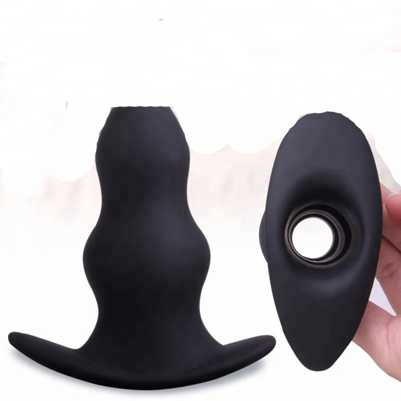 Hollow Silicone Anus Peeper SM Prostate Massage Butt Plug Enema Anal Beads Sex Toys