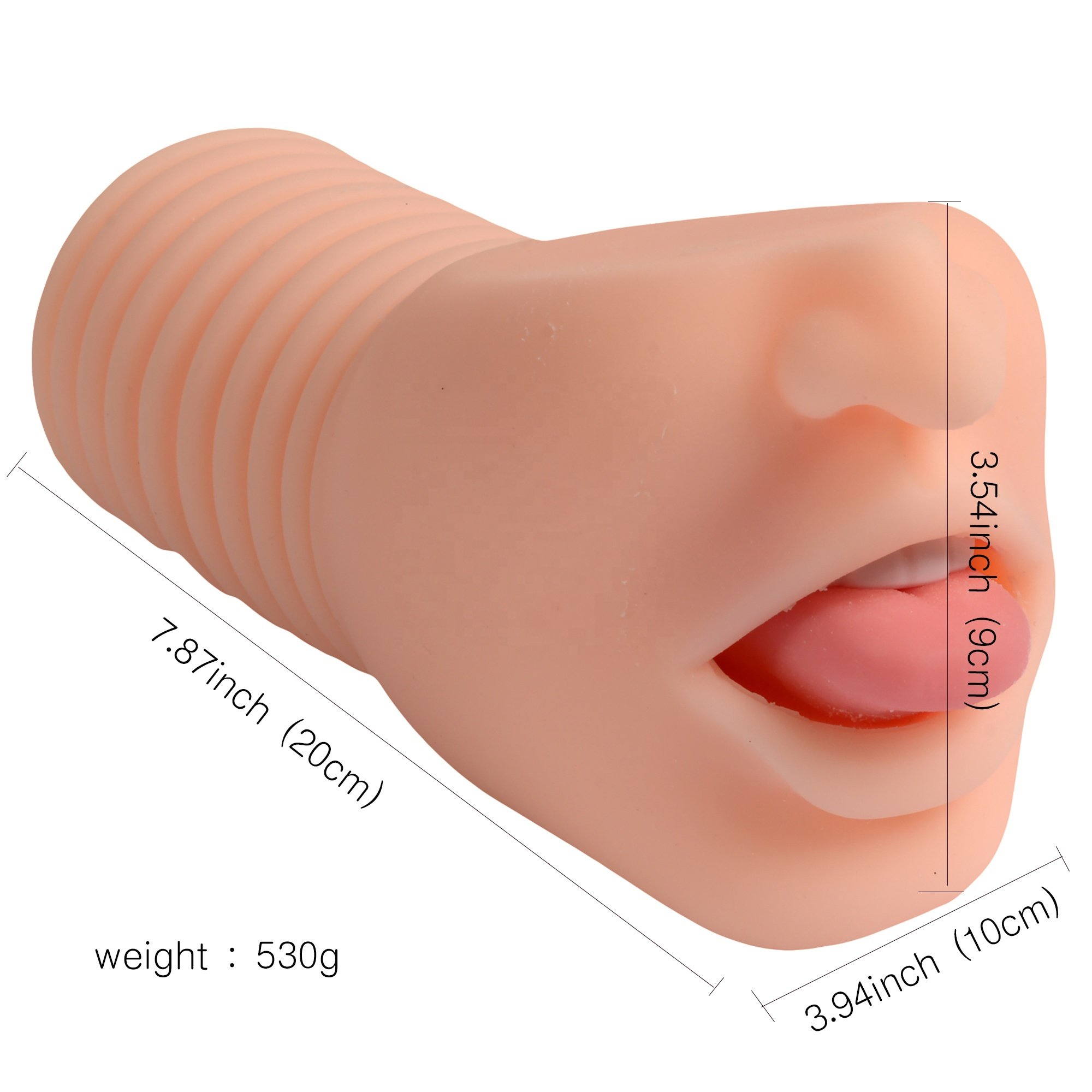 XISE Masturbation cup realistic mouth with teeth and tongue blowing work oral sex toy pocket vagina vagina man
