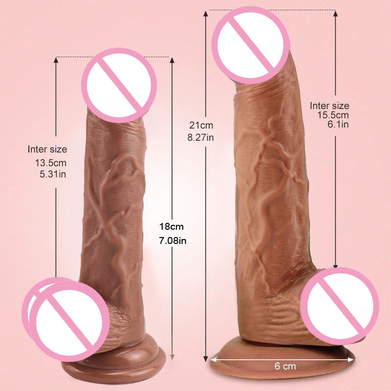 Realistic Dildo Lifelike Huge Penis with Strong Suction Cup for Hands-free for Vaginal G-spot and Anal Play dildos for men