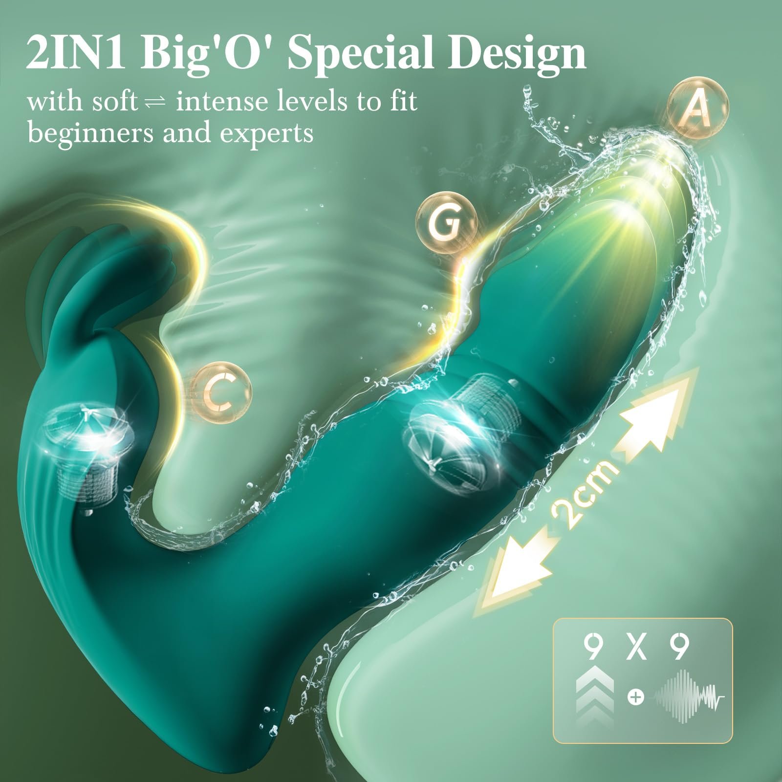 Aizhilian Butterfly 2 in 1 vibrator with telescopic and vibrations is selling directly by factory