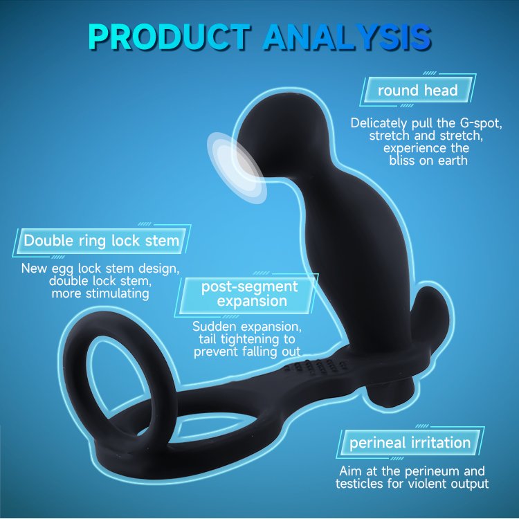 cock ring with anal plug vibrator anal sex toys masturbators cock ring anal vibrator sex toy cock ring