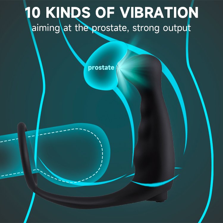 cock ring with anal plug vibrator anal sex toys masturbators cock ring anal vibrator sex toy cock ring