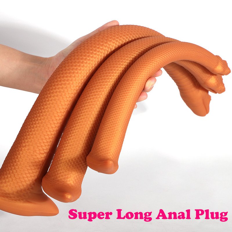 Wholesale Factory Price Extra Long and Soft Realistic Snake Animal Plug Silicone Snake-Shaped Wearable Butt Plug