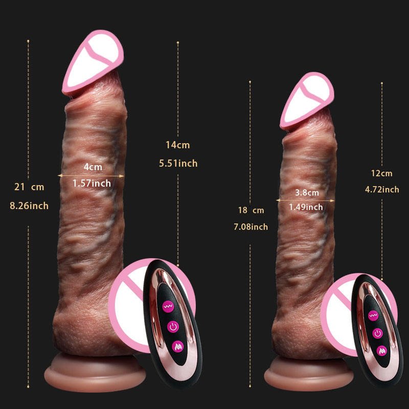 European Best-Selling New Electric Big Dildo Vibrating Heating Telescopic Female Penis Female Sex Big Dildo Wholesale