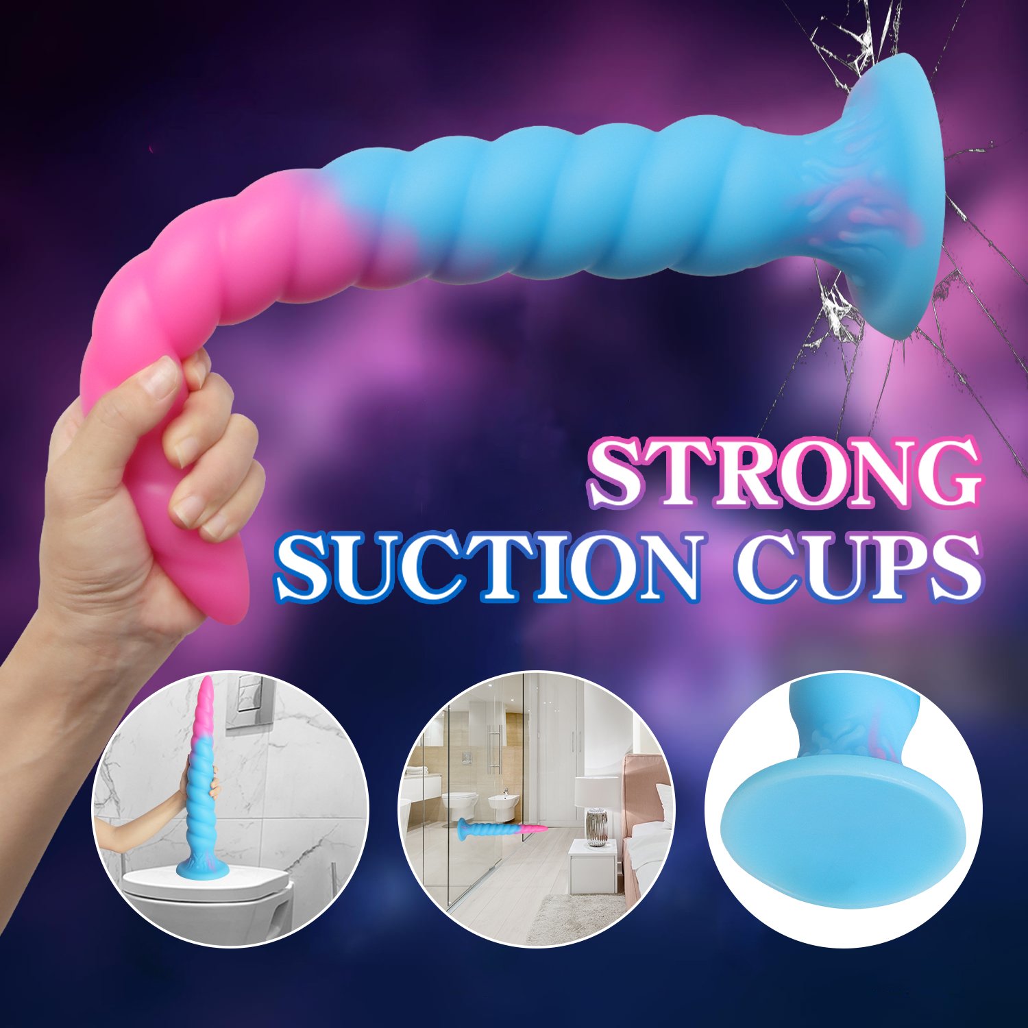 Super Long Luminous Plug Anal Dildos Colourful Glowin Big Anal Plug for Women Men Soft Buttplugs with Suction Cup Anus Sex Toys