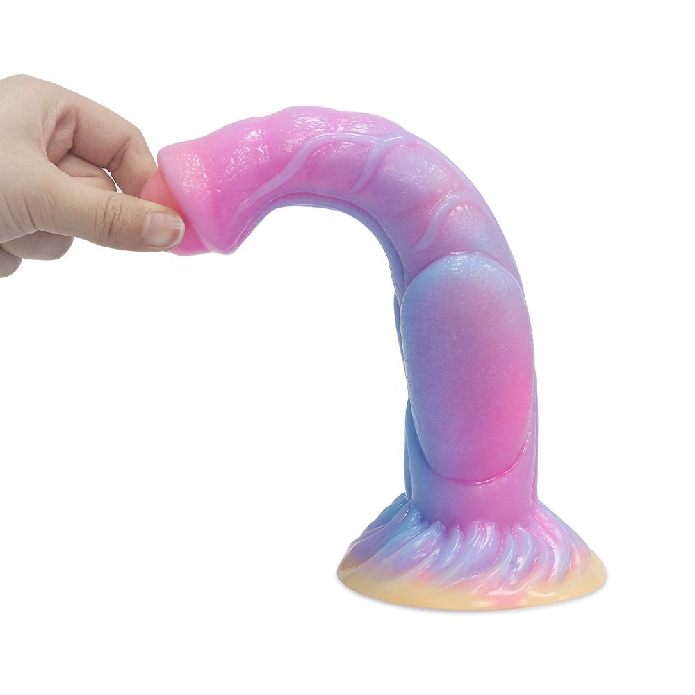 Large Soft Silicone Female Dildo Toy Luminous Thrusting Wearable with Strong Suction Anal Toys Couples Wearable Sex Toy Women