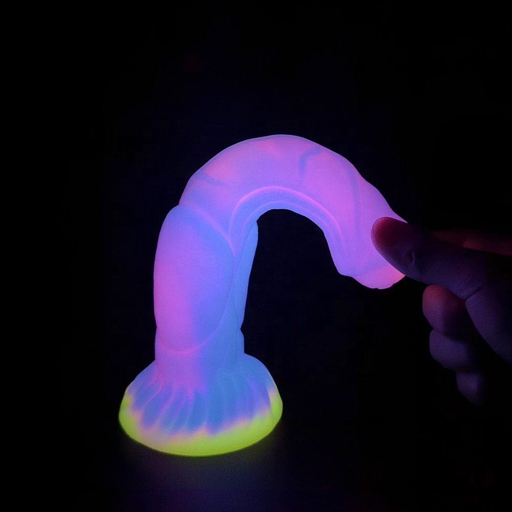 Large Soft Silicone Female Dildo Toy Luminous Thrusting Wearable with Strong Suction Anal Toys Couples Wearable Sex Toy Women
