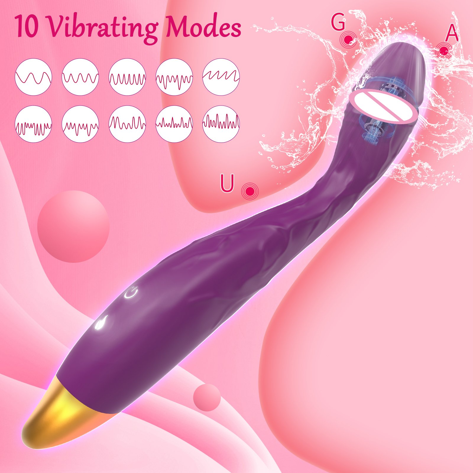Rechargeable AV Wand Vibrator,G-spot Stimulation Mini Anal Bullet Vibrator Silicone Massager Sex Toys For Women