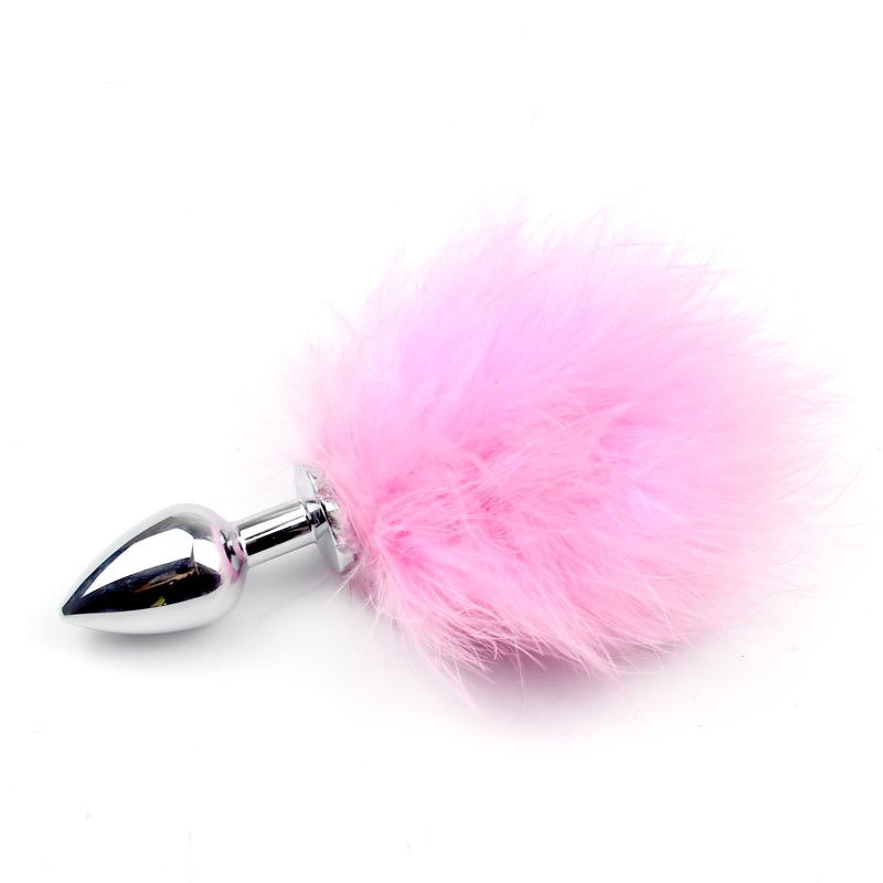 Expanding Anal Butt Plug - Sex Factory Aluminum Alloy Butt Plug Artificial Fur Tail Anal Sex Toys for Women Men Couple