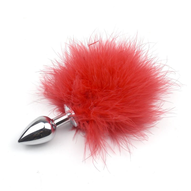 Expanding Anal Butt Plug - Sex Factory Aluminum Alloy Butt Plug Artificial Fur Tail Anal Sex Toys for Women Men Couple