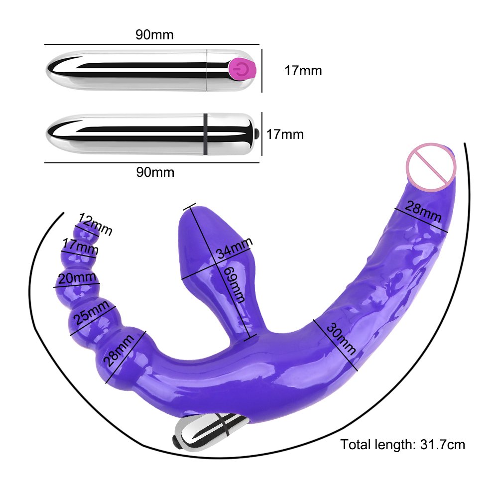 Strapless Strapon Double Dildo Penis Vibrators Sex Toys for Women 18+ Lesbian Vagina Anal Butt Plug Adult Games Erotic Products%