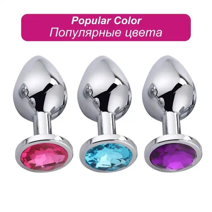 Butt Plug Jewelry Crystal Female Anal Beads Anus Dilator Intimate Metal Anal Plug S M L Anal Sex Toy For Men Women