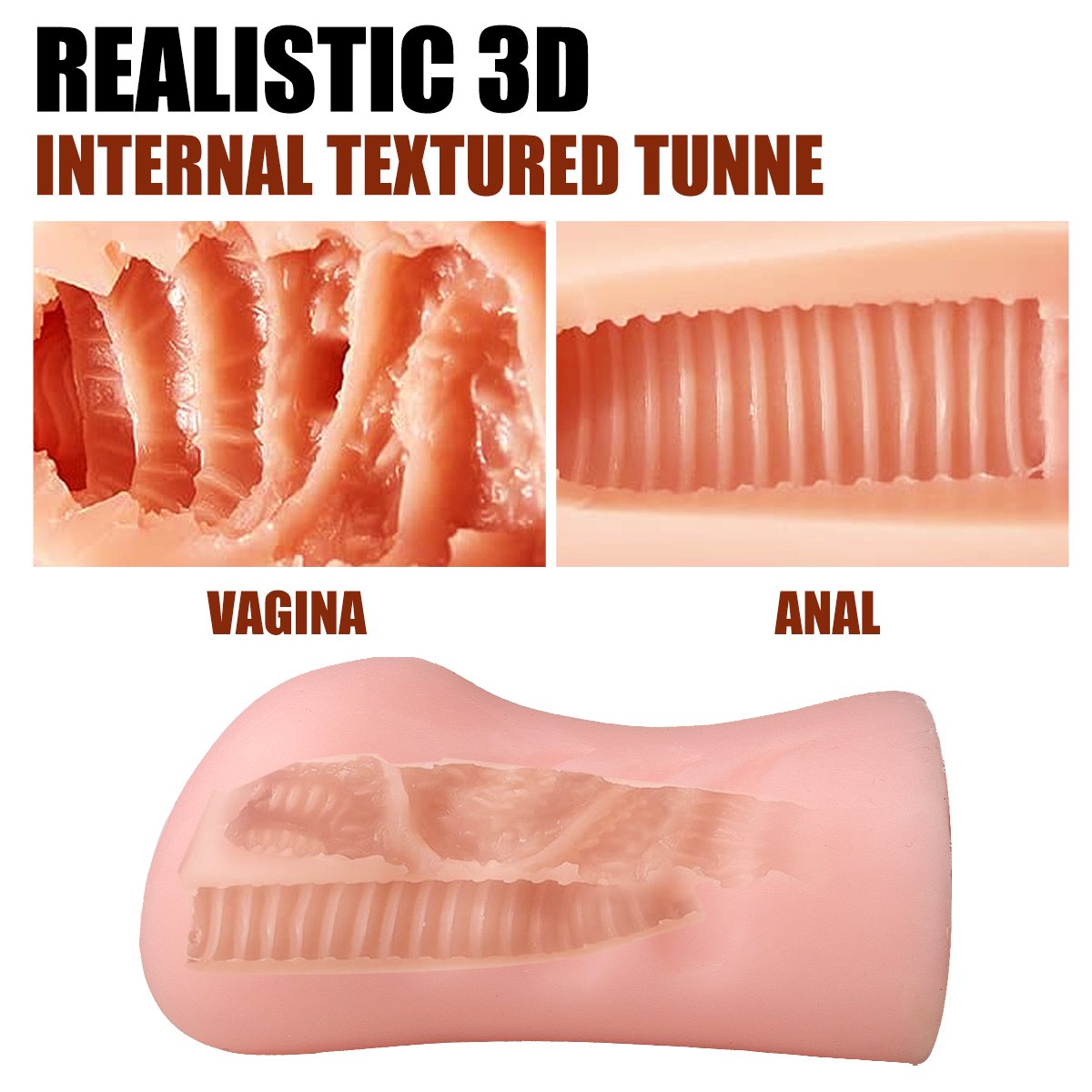 ODM/OEM Adult Sex Toys Anal Man Masturbator Cup Realistic Pocket Pussy Vagina masturbator for men