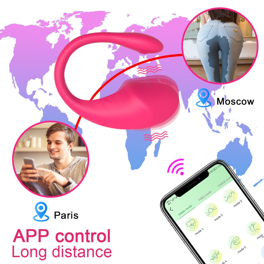 Wearable App Remote Control Shaped Vagina Balls Bullet Vibrator Sex Toys Panty Vibrating Jump Egg For Women