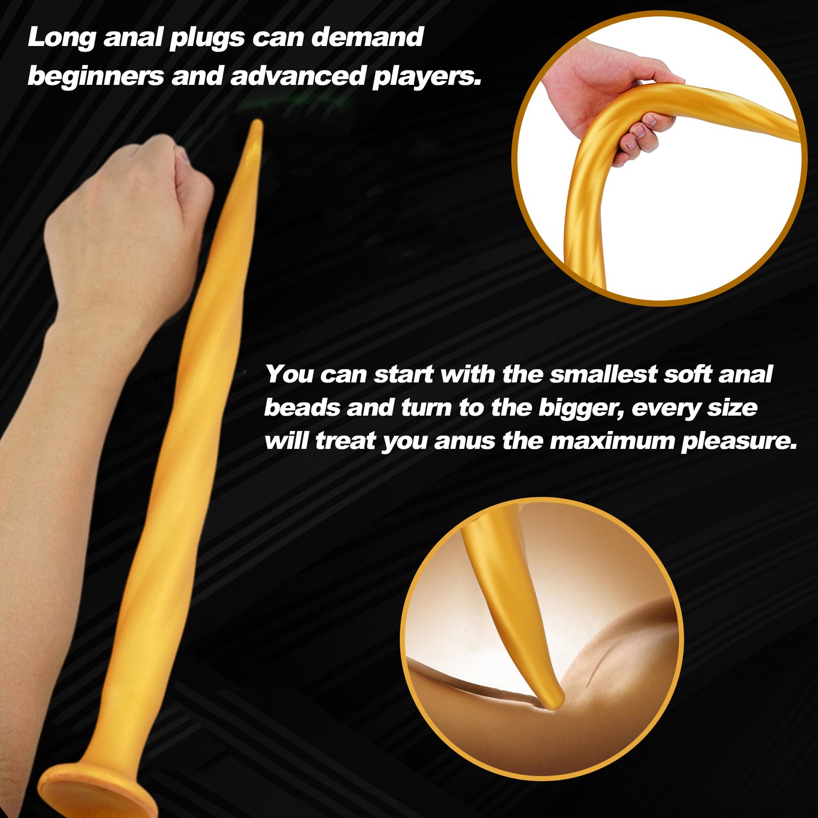 SEXBAY USA spot super long anal plug with strong suction cup soft liquid silicone butt plug for female men