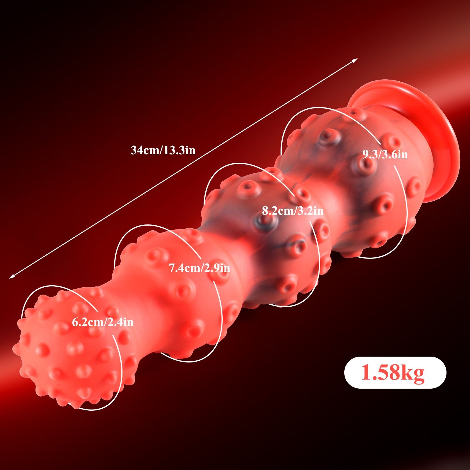 Super Huge 34cm Dia 9.3cm Spikey Ball Silicone Anal Dildo Large Particles G Spot XXL Dildo Strong Suction Cup Anal Plug Sex Toy