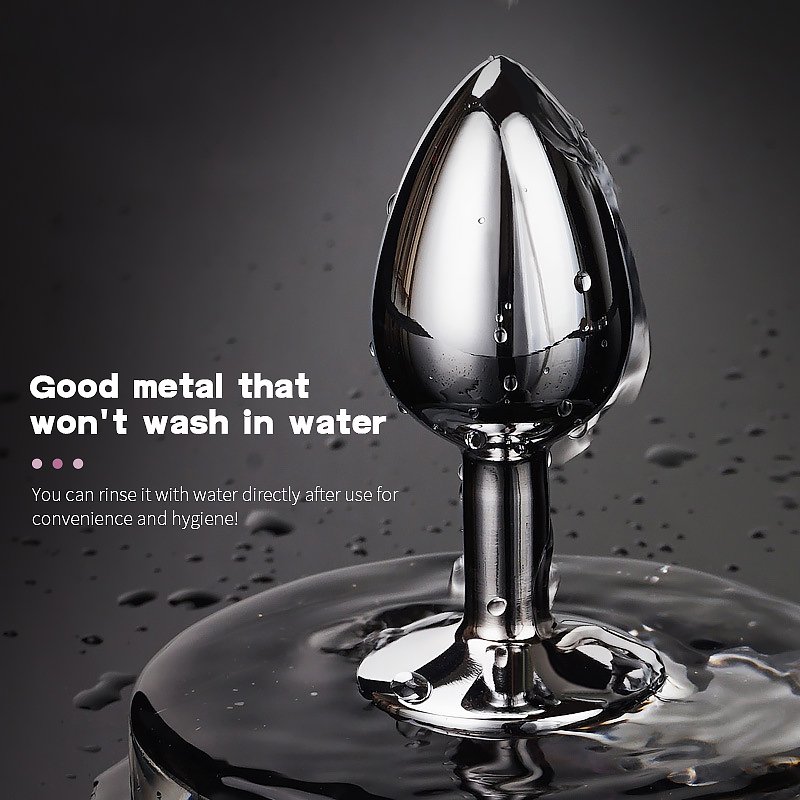 Aluminium Alloy Metal Anal Butt Plug OEM ODM Colorful Sex Toys Jewel Toy for Men Women and Adults-Red Model Number