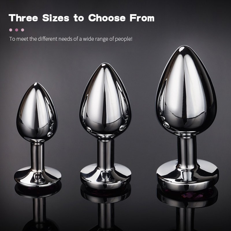 Aluminium Alloy Metal Anal Butt Plug OEM ODM Colorful Sex Toys Jewel Toy for Men Women and Adults-Red Model Number