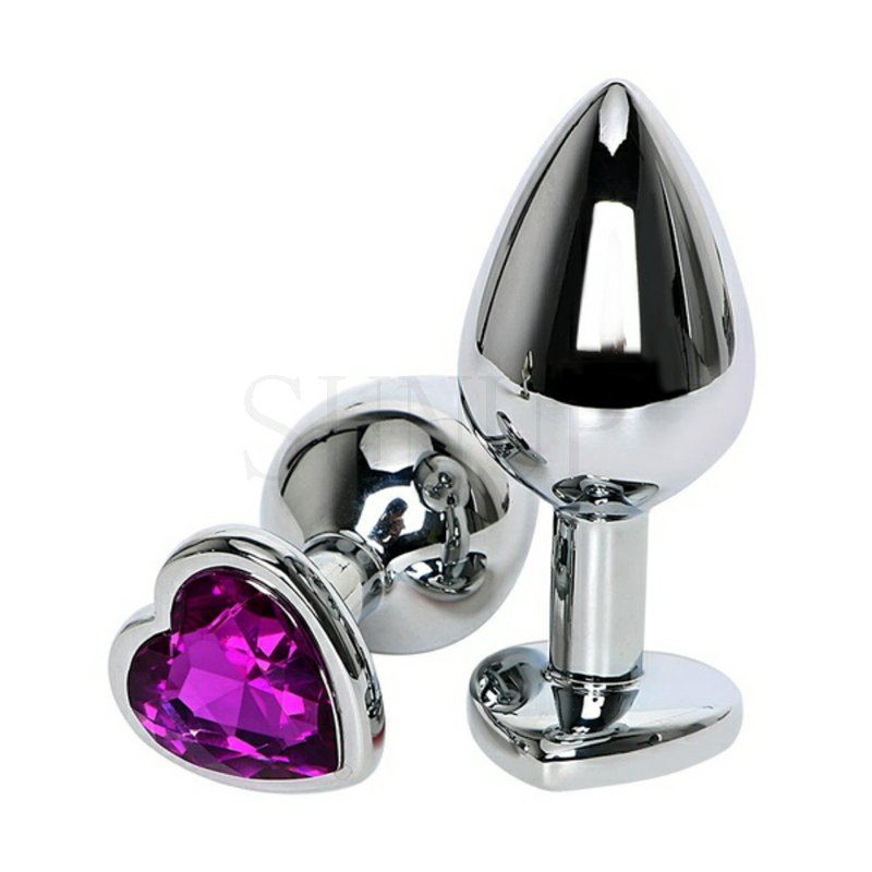 Free Custom Box - Novelty Metal Anal Plug 3 size Set Women Dilator Cosplay Crystal Jewelry Butt Plugs Toys