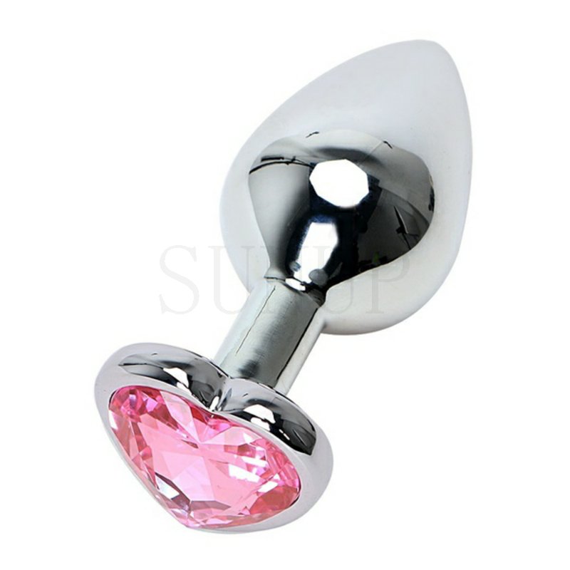 Free Custom Box - Novelty Metal Anal Plug 3 size Set Women Dilator Cosplay Crystal Jewelry Butt Plugs Toys