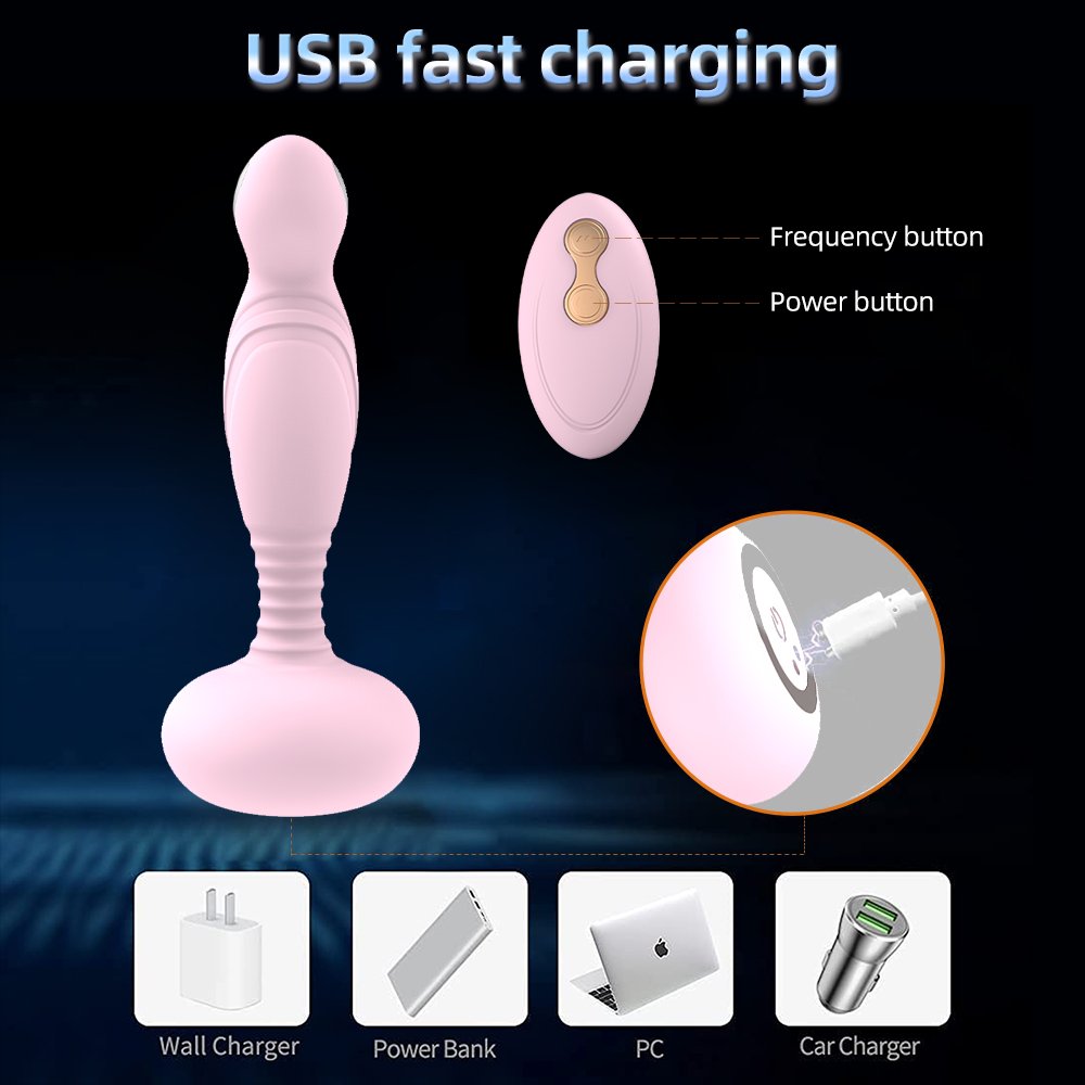 Anal vibrator butt plug prostate massager stimulator adult male anal pleasure toy portable anal plug