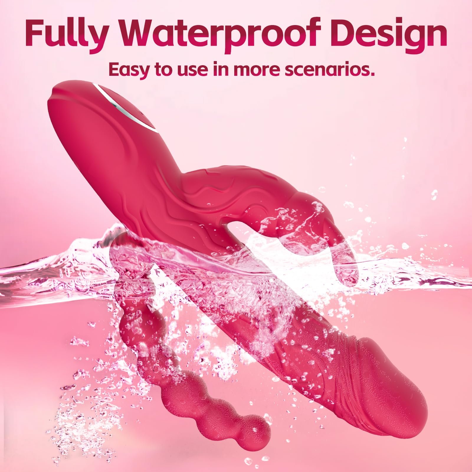 Double 10 Vibration Modes Vaginal Anal Beads Vibrator Clitoris Nipple Stimulator Massager Rabbit G Spot Dildo Vibrator for Women