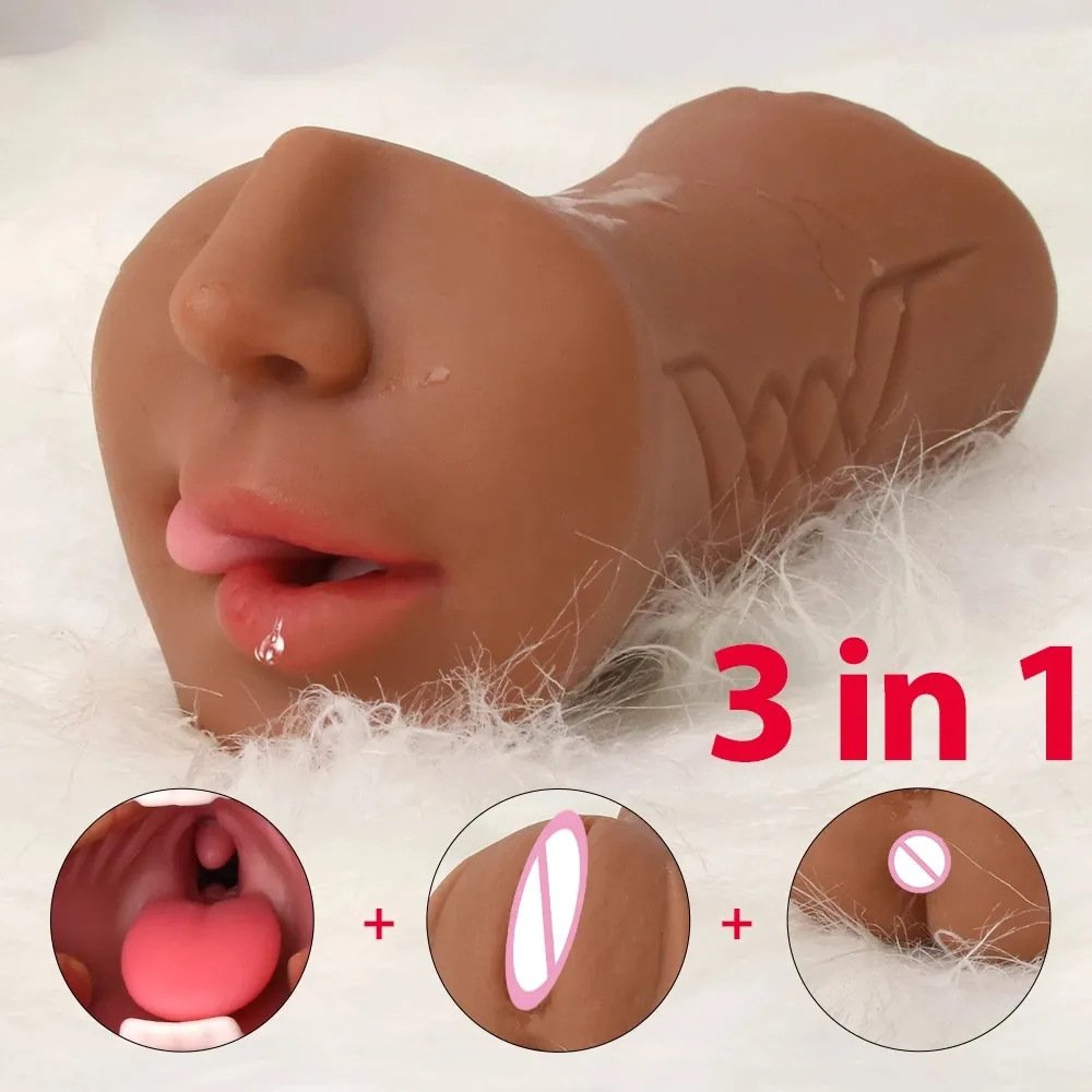 Amazon 3in1 Male Masturbator Vaginal For Men Realistic Vagina Masturbation Artificial Anal Pocket Pussy Adult Sex Toys Product