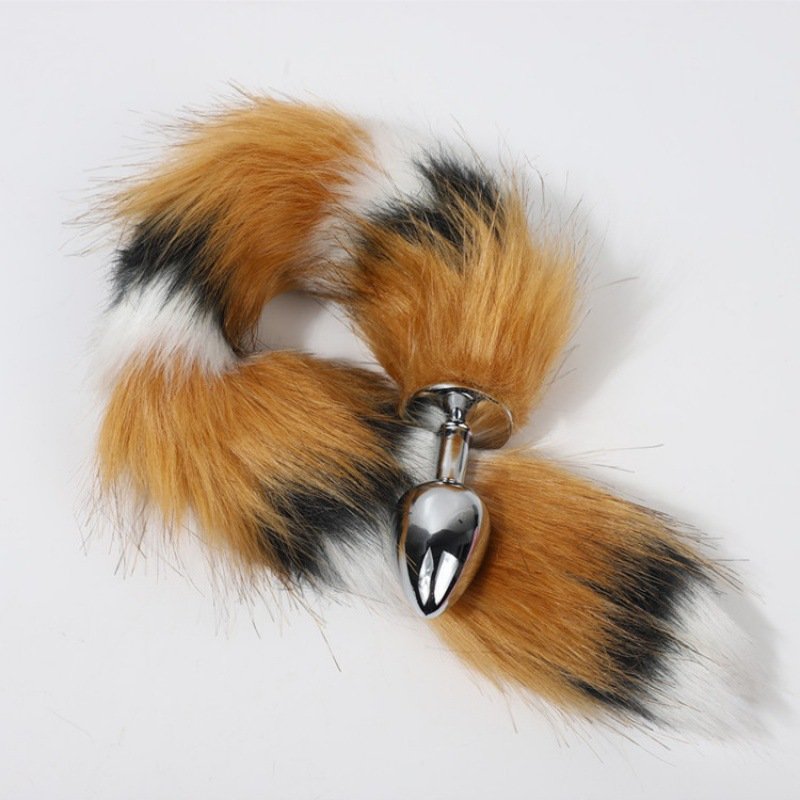 Multi-Color Adult Anal Sex Toys Artificial Metal Fox Tail Plug