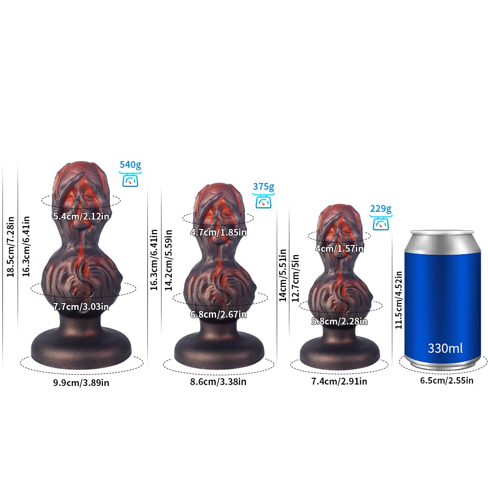 Large Soft Silicone Adult Butt Plug Set New Design Red Thrust Anal Sex Dildo Unisex Sexy Adult Sex Toy
