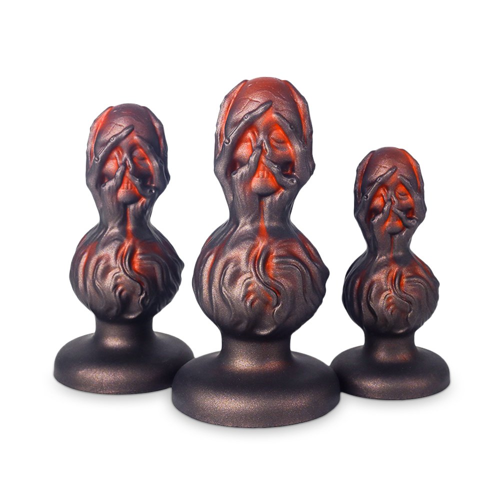 Large Soft Silicone Adult Butt Plug Set New Design Red Thrust Anal Sex Dildo Unisex Sexy Adult Sex Toy