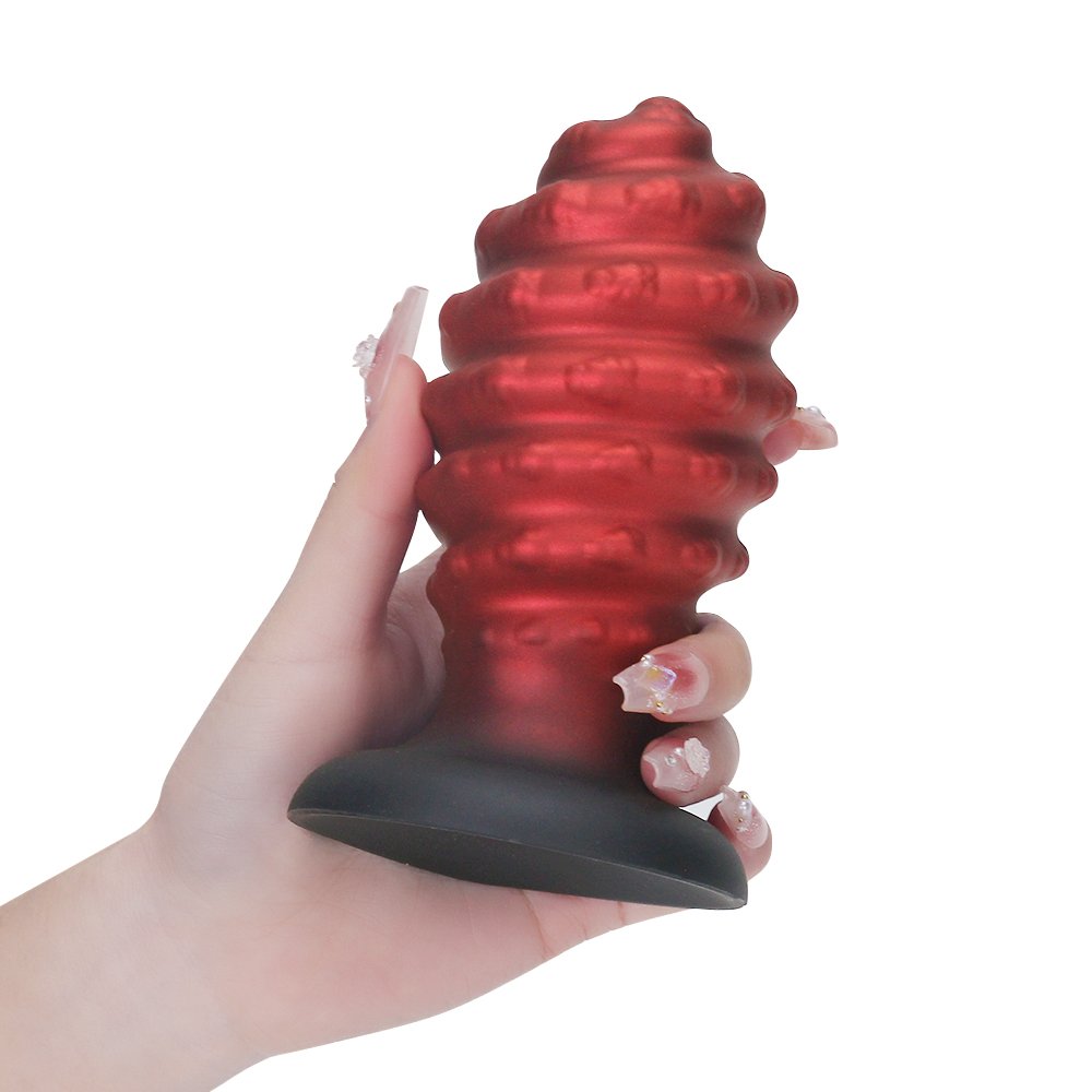 New Design Large Soft Silicone Adult Butt Plug Set Red Thrust Butt Toy Sexy Anal Sex Dildo Unisex Adult Sex Toy