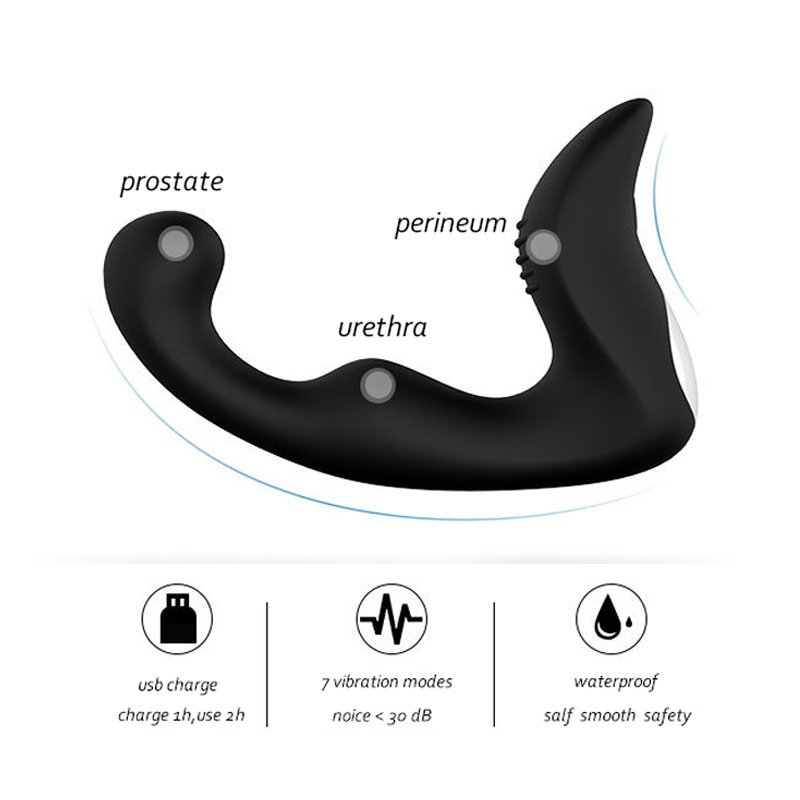 USB Rechargeable Silicone Butt Masturbator Prostate Massager 10 Speeds Mute Anal P spot Vibrator Adult Sex Toys for Man