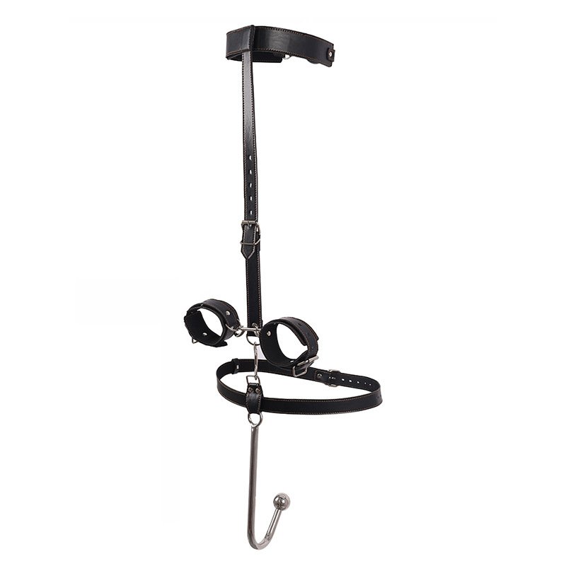 Back Collar Strap Handcuffs Mouth Ball BDSM Bondage Sex Hand cuffs Sex Fetish Slave Bondage For Couples Anal plug sex toys