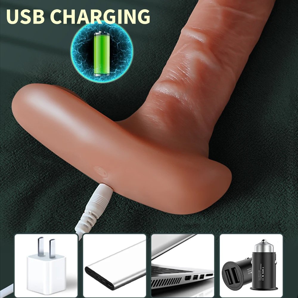 Telescopic Dildo Vibrator Wearable Dildo Remote Masturbator Female Vagina G Spot Massager Clit Stimulator Sex Toys For Women