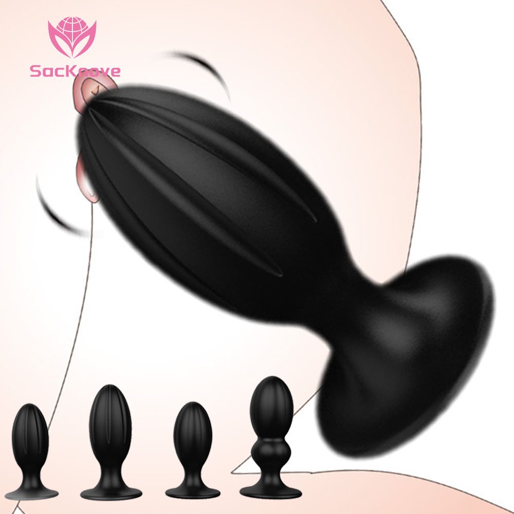 SacKnove Newest 4 Pieces Small Adult Toys Sex Tools Vagina Speculum Silicone Butt Plugs Anal Expander For Couples