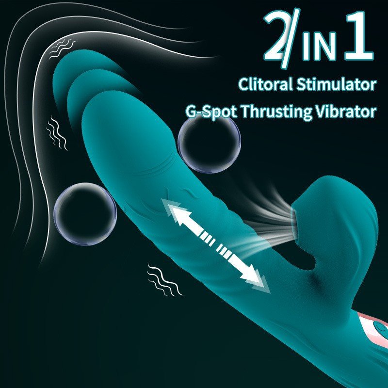Popular Products 2024 Hot Selling 3 In 1 Sucking Thrusting Heating Vibrator For Women Clitoral G Spot Anal Stimulation