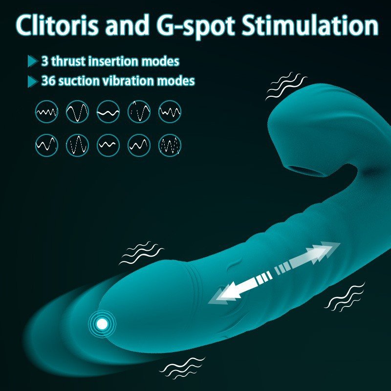 Popular Products 2024 Hot Selling 3 In 1 Sucking Thrusting Heating Vibrator For Women Clitoral G Spot Anal Stimulation