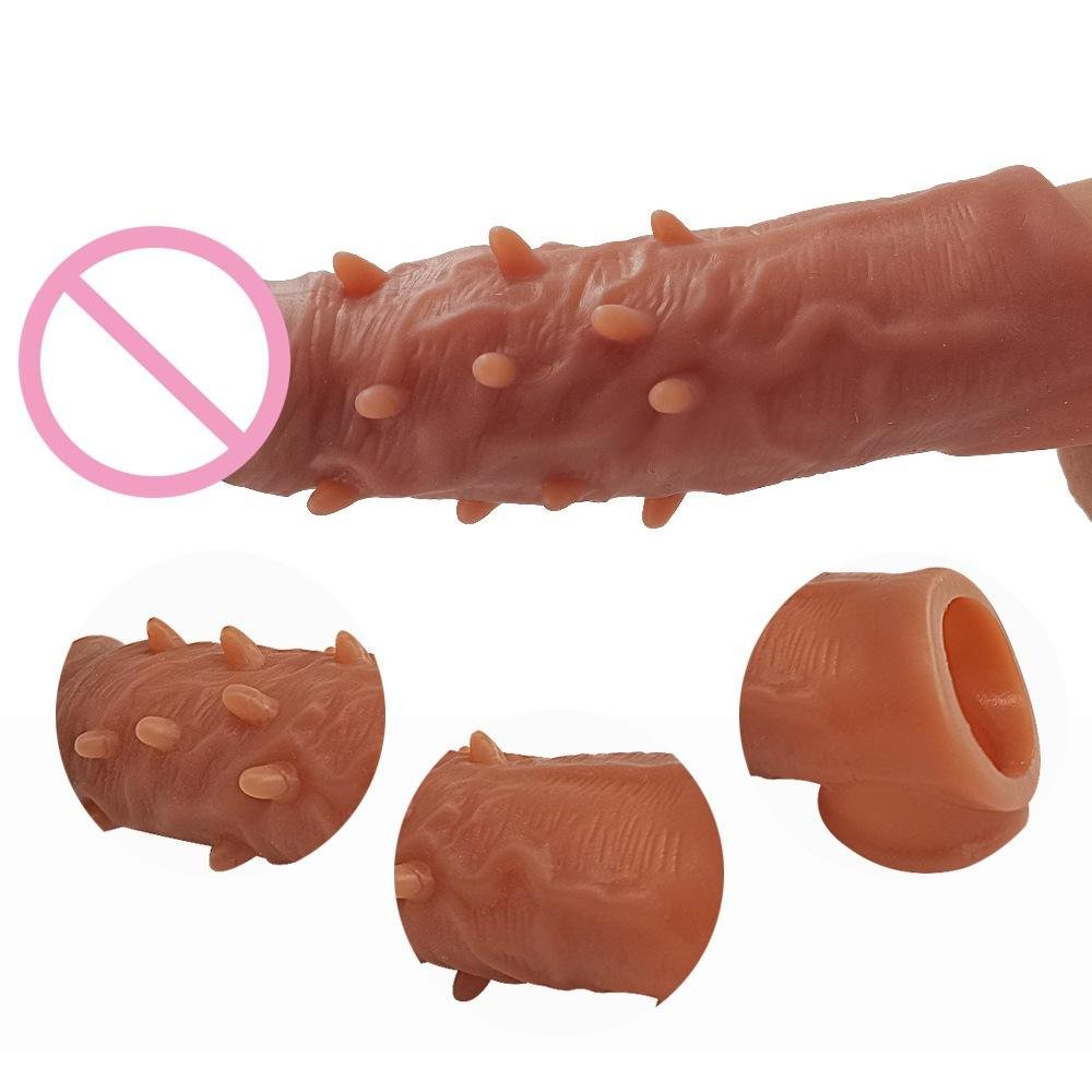 High Quality Remote Control Sex Toys For Men Silicone Male Penis Extender Vibrating Penis Reusable Tpe Dildos Condom