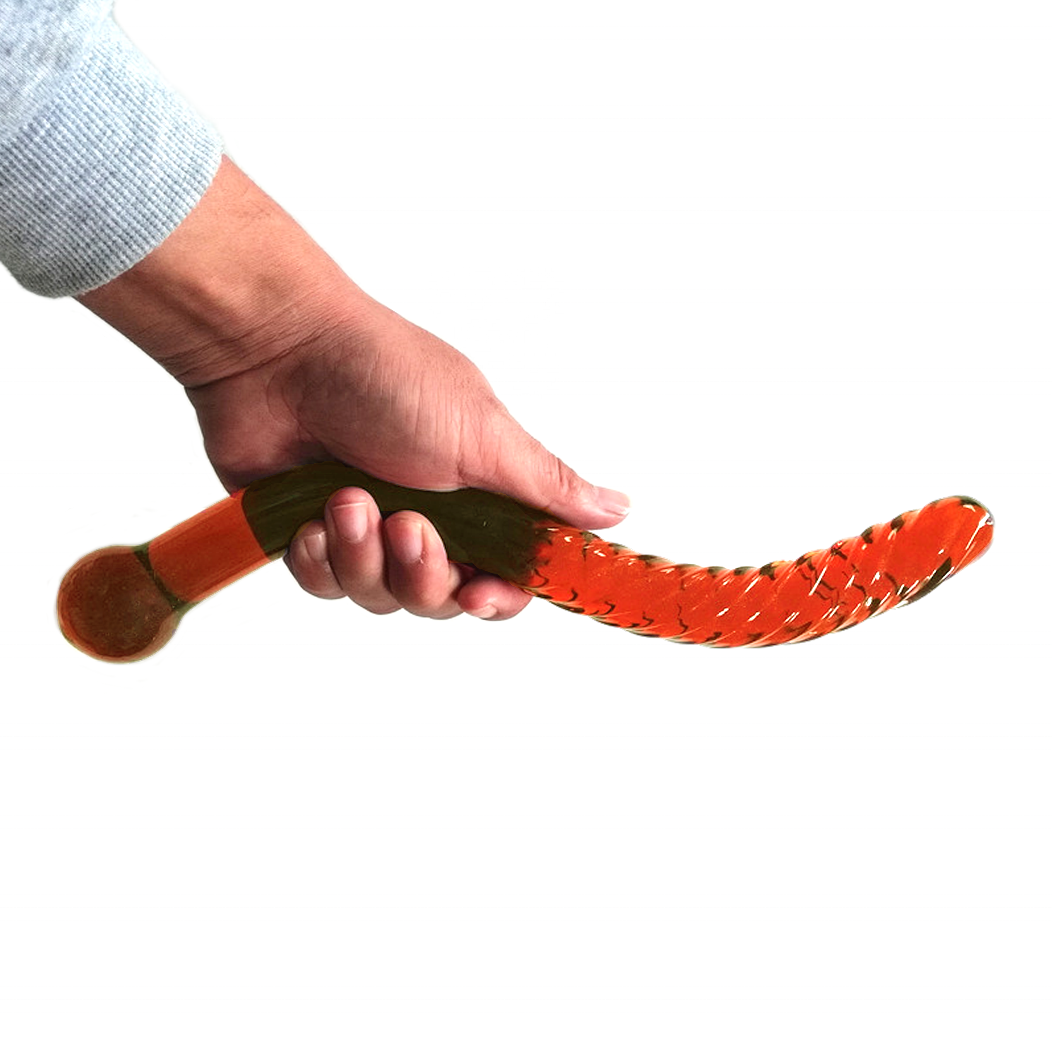 290mm Brown Glass Yoni Wand Crystal Dildo Penis Huge Glass Dildo Women Sex Toys Glass Anal Butt Plug For Adult Massage Wand
