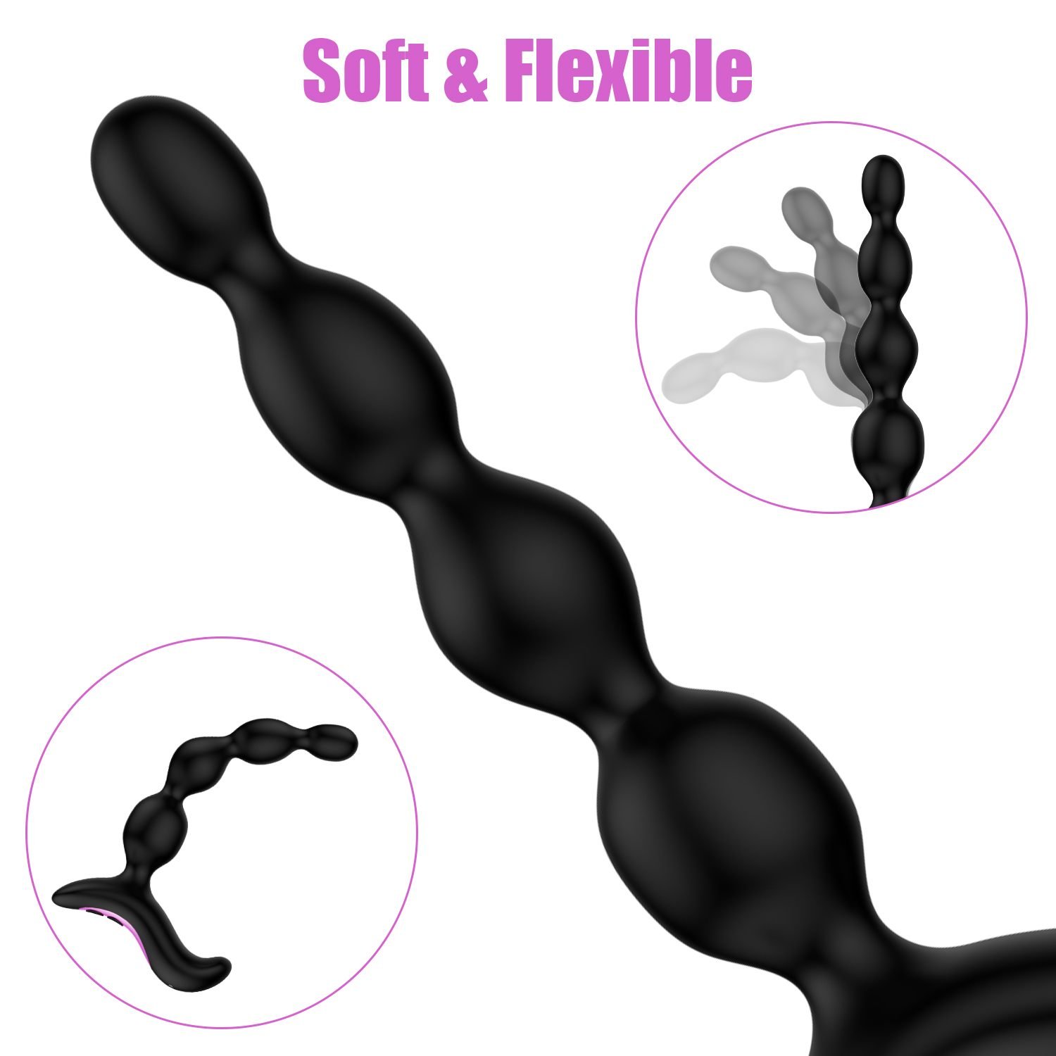 10 Modes Ball Beads Anal Vibrator Dildo Butt Plugs Anus Intercourse Massager Masturbator Sex Toys for Women Men Gay Lesbian