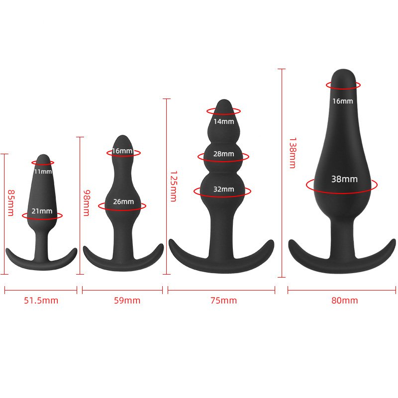Sexbey 2024 Explosive 4Pcs Silicone Anal Plug Male Female Gay Vagina Couple Sex Toys Mini Dildo Prostate Massager Anal Plug