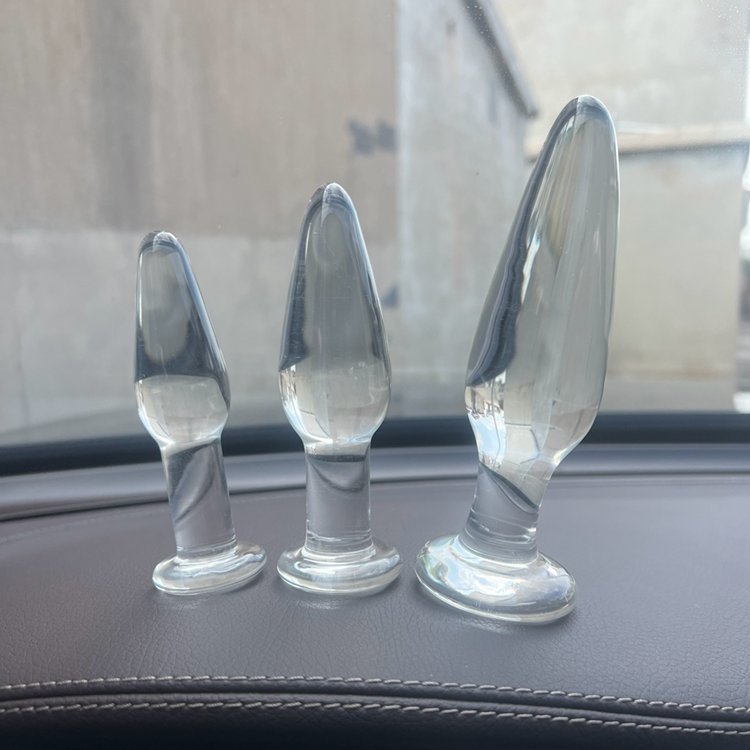 Modern Type Crystal Glass Anal Dildo Pussy Masturbate Adult Sex Toys For Men