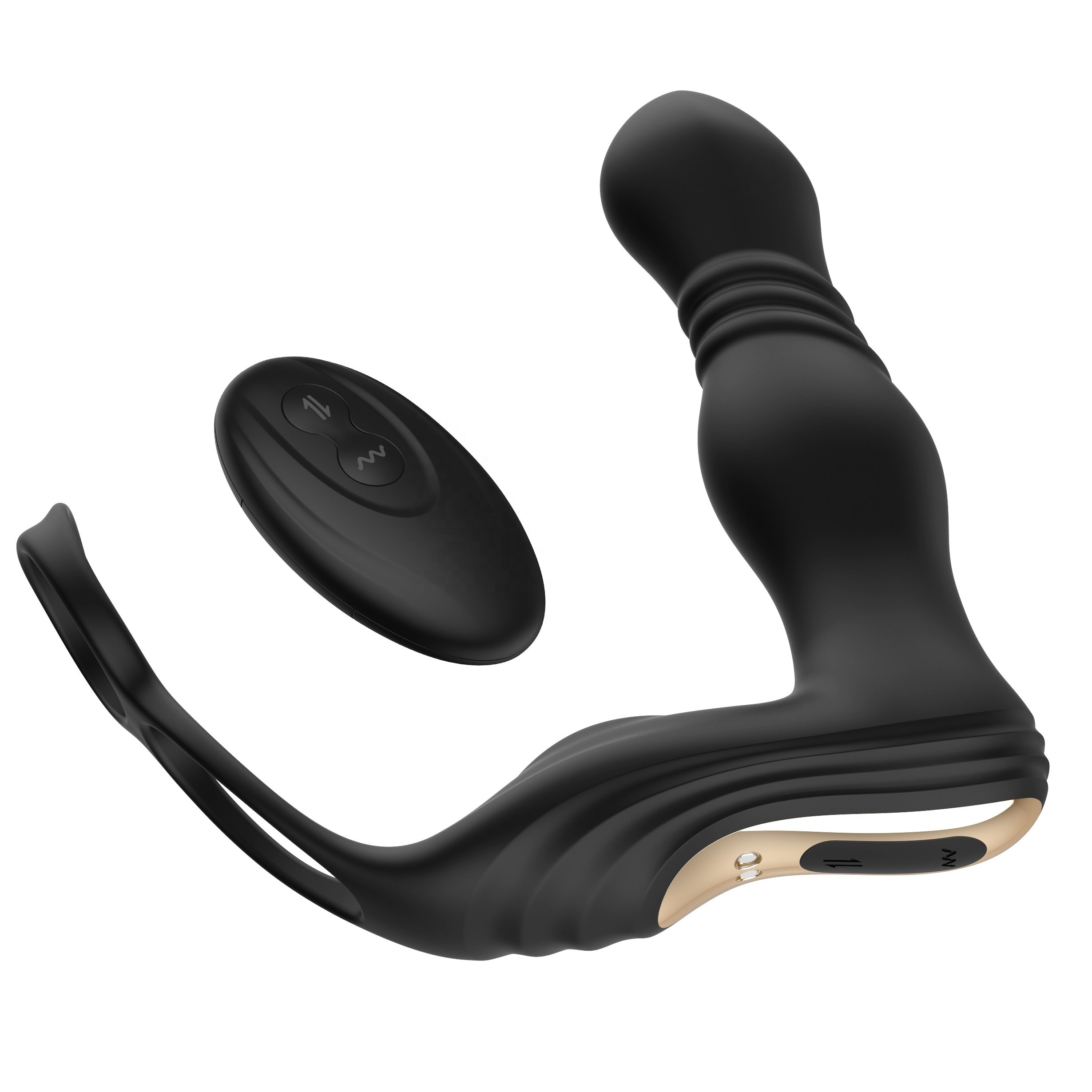 Wireless Remote Control Telescopic Prostate Massager Butt Plug Dildo Vibrator Anal Sex Toys For Men