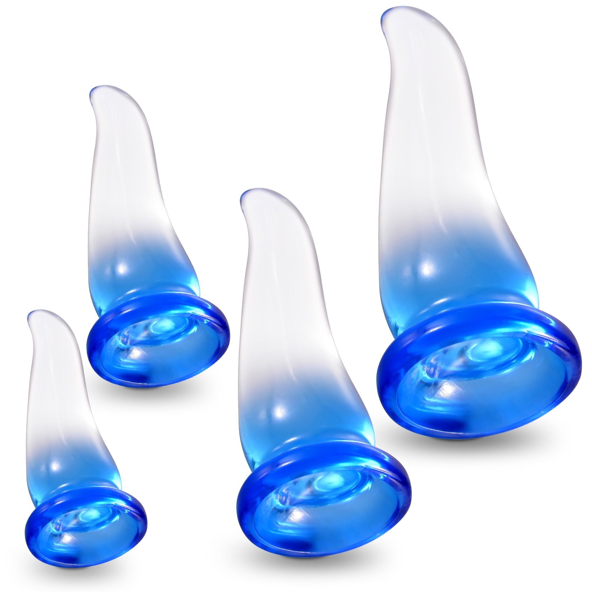14-22.5cm Mixed Color Clear+Blue S Dildo Anal Toys Anus Intercourse Butt Plug Sex Toy For Women Men Gay Lesbian Couple xxx Play