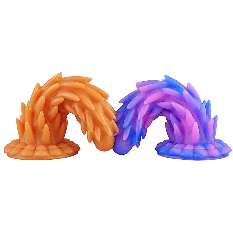 Women and Men's Masturbators Hedgehog Mixed Color Glowing Anal plug SM Toys Adult Silicone Vagina Anal Stimulation Dilation