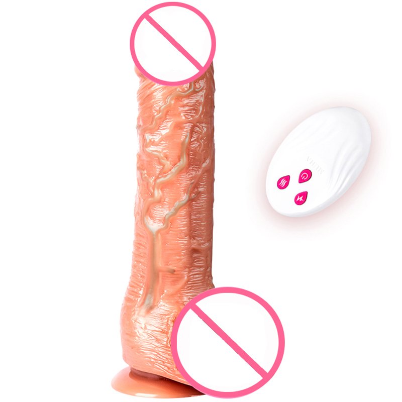 High Quality Wholesale Realistic Big Dildo Remote control Warming Vibrator Thrusting Dildo Vibrator For Women