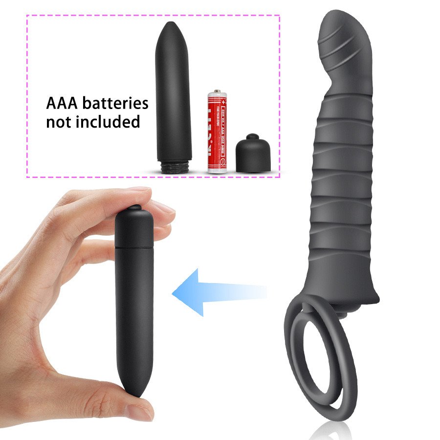 New Comfortable Double Ring Anal Plug Massager with Vibration Adult Couple Remote Vibrator Sex Toy for Sexy Games