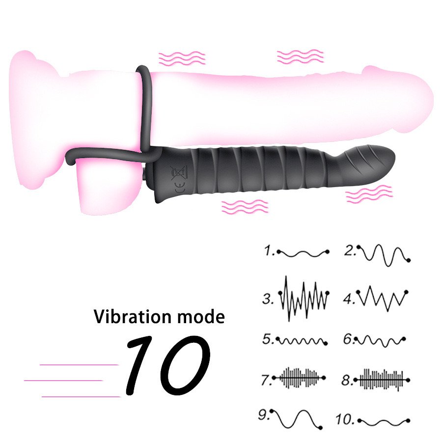 New Comfortable Double Ring Anal Plug Massager with Vibration Adult Couple Remote Vibrator Sex Toy for Sexy Games