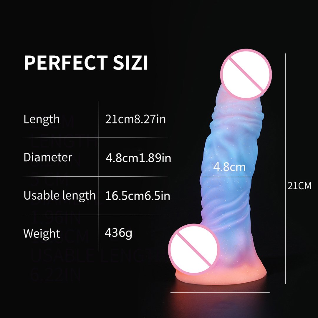 Silicone Luminous Dildo Anal Sex Toys Glowing Huge Butt Plug Soft Flexible Anus Plug Sex Toys For Women With Suction Cup