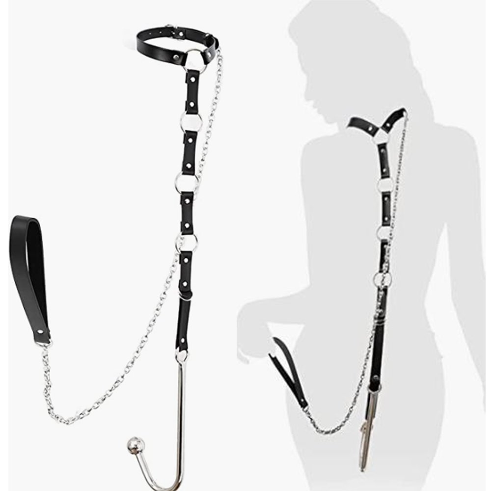 Sex Bondage Leather Thigh Slings SM Adult Sex Products Forced Open Legs Sex Position Body Restraints Anal Hook